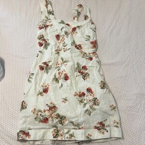 Abercrombie & fitch Linen-Blend Wide Strap Mini Dress